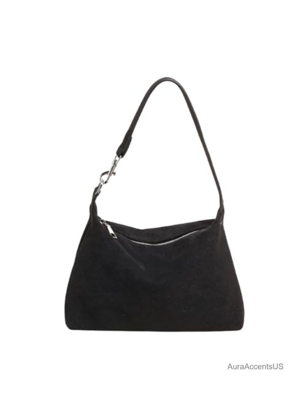 Faux Suede Slouchy Hobo Bag Women Crossbody Purse Adjustable Strap Top Handle